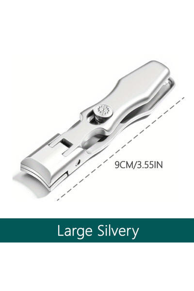 choice2 مقص أظافر فضي كبير ومتين للأظافر السميكة، مصنوع من الفولاذ المقاوم لل...
