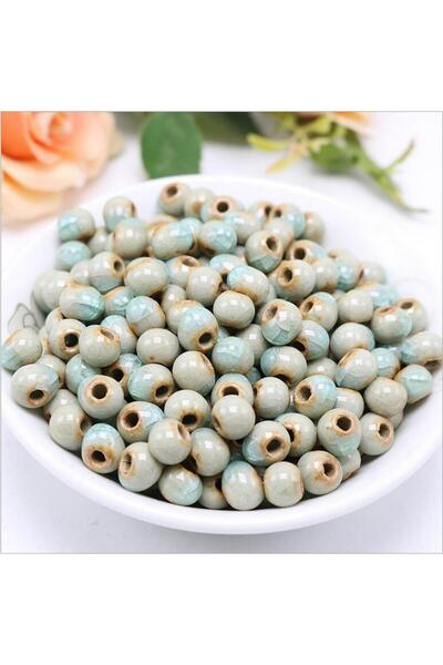 choice2 6mm Sky blue 50pcs 6mm 8mm10mm Ice Crack Porcelain Beads Spacer Loose...