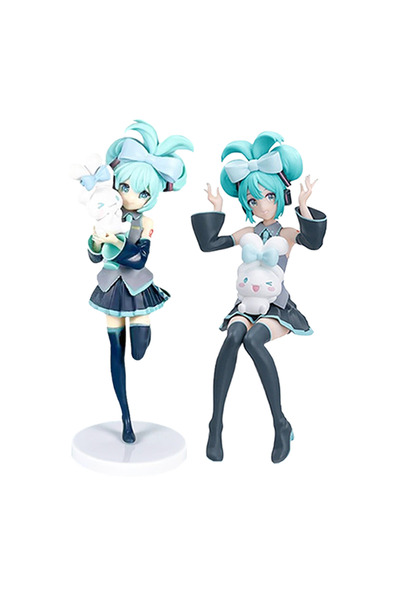 Choice14 بانداي قطعتان مع كيس، مجسم هاتسون ميكو × سينامورول من الأنمي، طول 17...