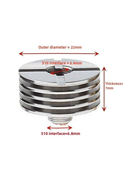 Choice5 22 مم (قطر داخلي 6.4 مم) فضي 22 مم 24 مم 25 مم مشتت حراري ذو زعانف 51...