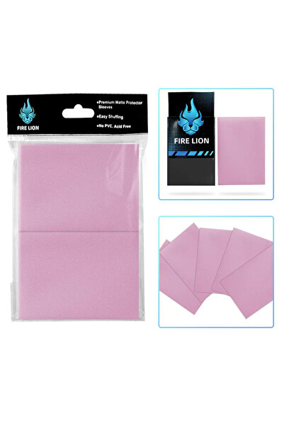 Choice6 100 قطعة من أغطية البطاقات الفاخرة غير اللامعة باللون الوردي الفاتح، ...