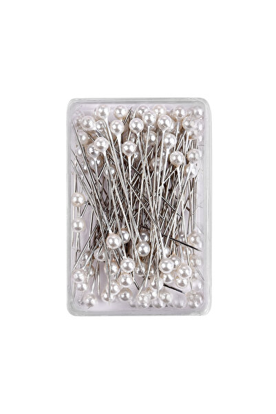 Choice1 100 قطعة/علبة، إبر خياطة بيضاء برأس لؤلؤي دائري ملون بطول 38 سم، دباب...