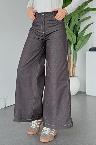 Şulemoda Giyim Wide Leg Jeans Brown