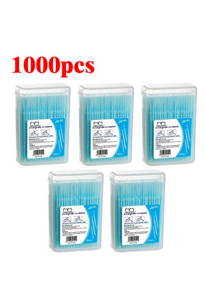 Choice4 فرشاة أسنان بلاستيكية زرقاء C685، 1000 قطعة، 200 قطعة/علبة، ذات رأسين...