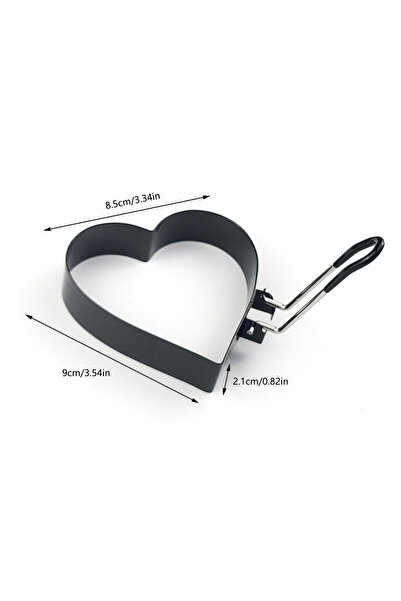 Choice10 Black heart shape 19 styles Stainless Steel Egg Ring Non-Stick Egg R...
