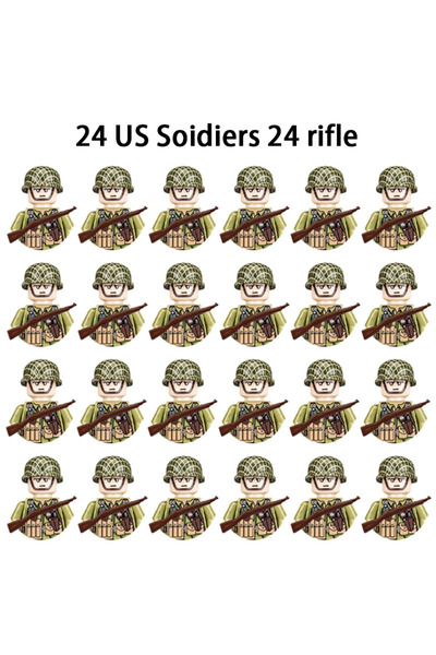 Choice6 Blue Children's toys World War II military soldiers mini action figur...