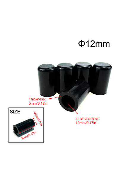 Choice7 5Pcs Black-12MM 5pcs Black Silicone Blanking Cap Intake Vacuum Hose E...