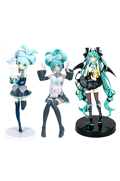 Choice13 Bandai 3 pcs with opp 17CM Anime Hatsune Miku X Cinnamoroll Figure A...