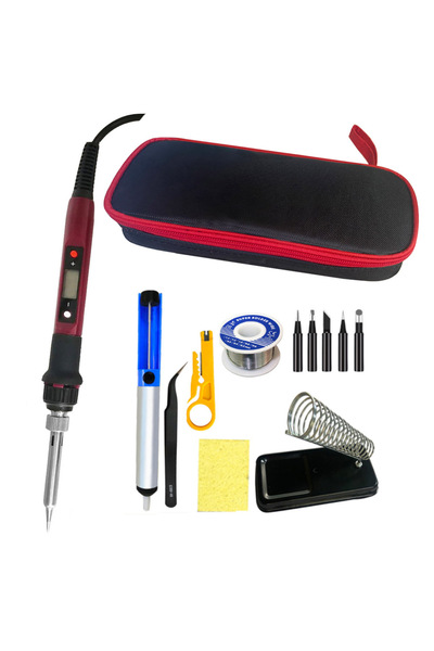Choice14 220V EU plug 80W purple set2 80W Digital Electric Soldering Iron Set...