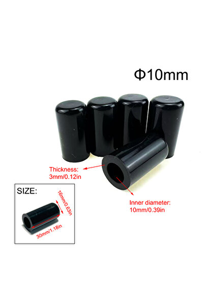 Choice8 5Pcs Black-10MM 5pcs Black Silicone Blanking Cap Intake Vacuum Hose E...