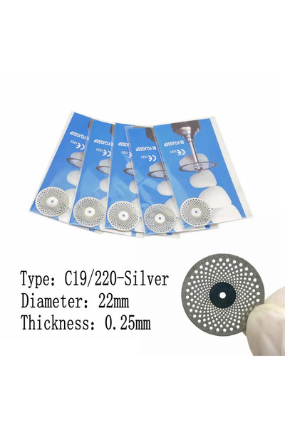 choice2 C19-220-Silver-5pcs 5pcs أقراص ماسية للأسنان، قرص قطع مزدوج الجوانب، ...