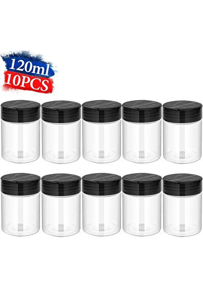 Choice12 120ml-10PCS 100ML-300ML Clear Plastic Se Jar with Shaker Lids Kitche...