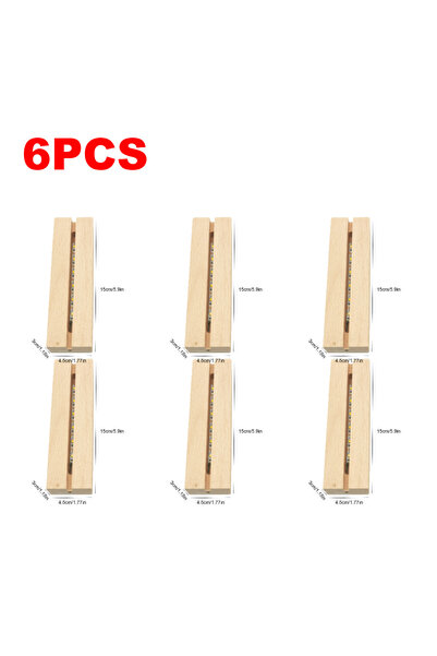 Choice3 6 قطع من 1-10 قطع من حامل إضاءة خشبي LED، حامل إضاءة خشبي كريستالي، ق...