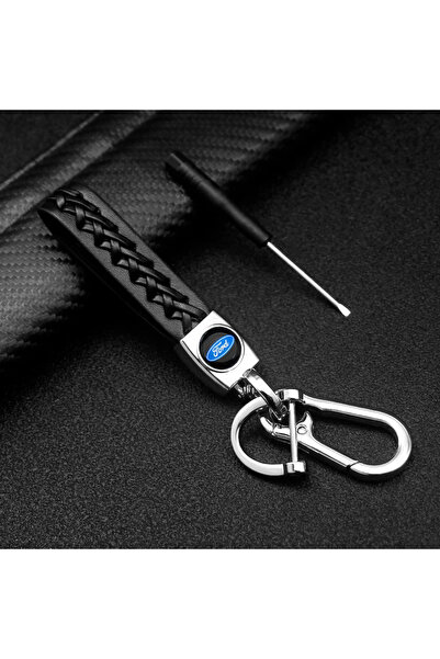 Choice سلسلة مفاتيح فاخرة من جلد تحمل شعار سيارة فورد BZ، حلقات مفاتيح، حامل ...