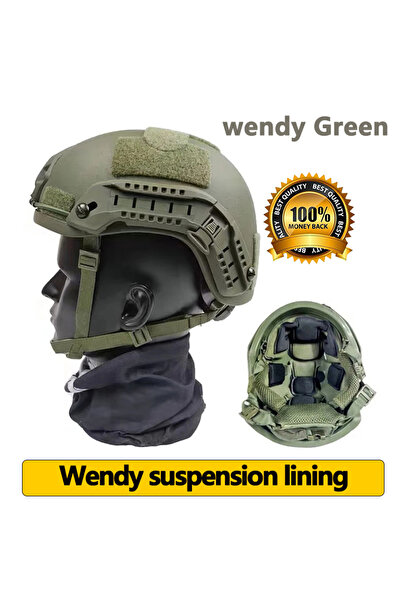 Choice1 خوذة ويندي جرين كيفلر التكتيكية الباليستية مقاس 52-60 سم، خوذة ACH عا...