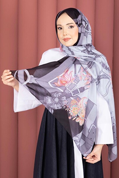 EBRUTESETTÜR Belt Pattern Premium Shawl Series Gray