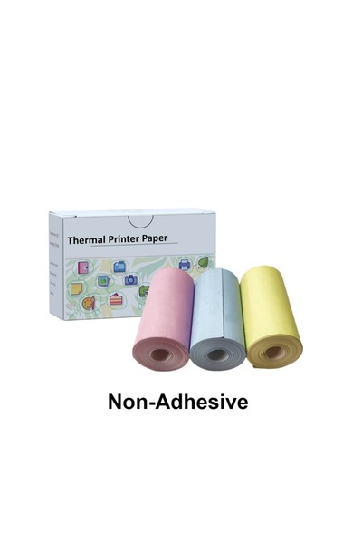 Choice4 Color-3Rolls 53mm Mini Thermal Printer Stickers Paper, Multicolor Pho...