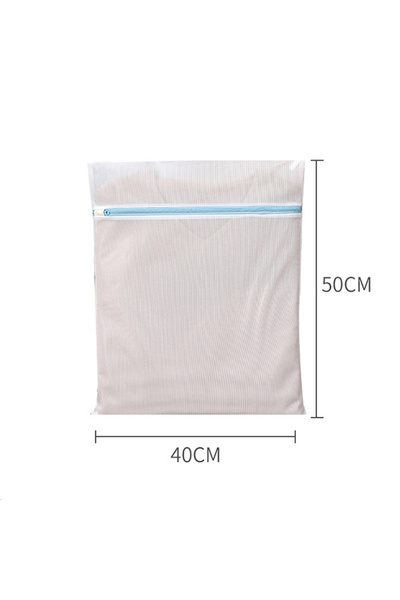 Choice3 حقيبة غسيل زرقاء بسحاب، مقاس 40×50 سم، مصنوعة من شبكة دقيقة عالية الج...