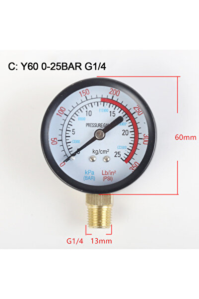 Choice5 مقياس ضغط C Y60 0-1.6 ميجا باسكال 0-230 رطل لكل بوصة مربعة مقياس ضغط ...