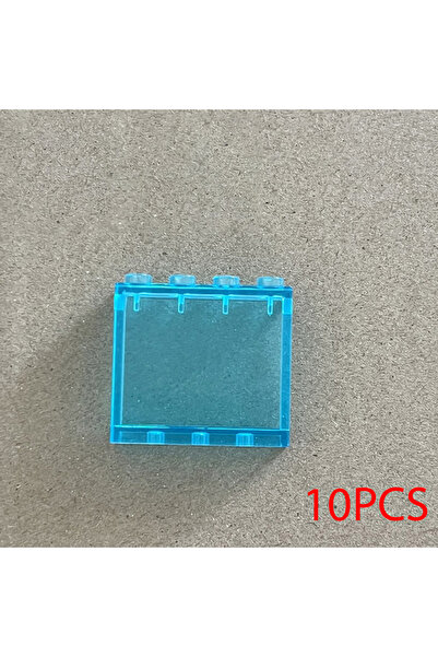 Choice1 مجموعة بناء شفافة زرقاء مكونة من 10 قطع، ألواح بناء 1x4x3، نقاط، نواف...