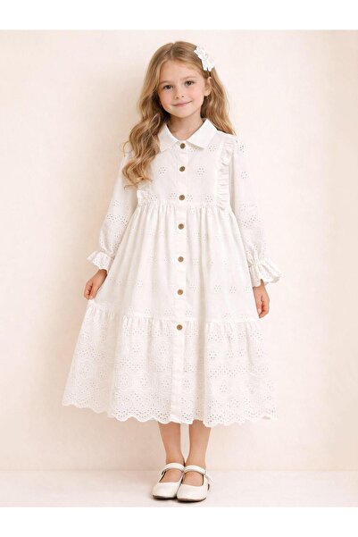 Giyinse Belda Girl's Dress White