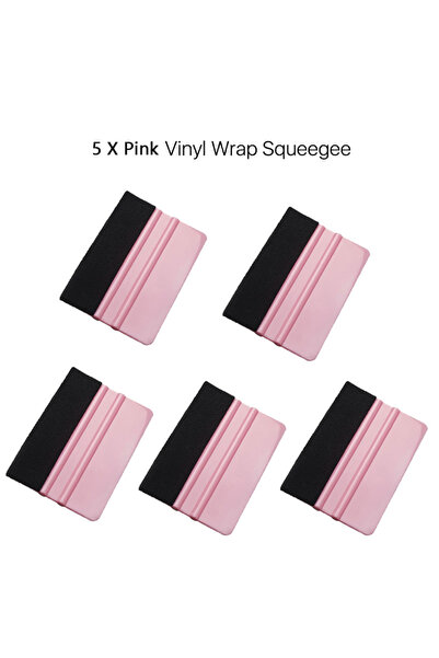 Choice9 5Pcs Pink Vinyl Squeegee Tool 4 Inch Car Sticker Carbon Film Install ...