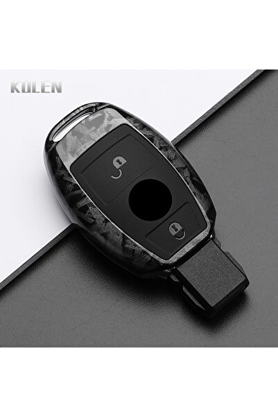 Choice1 2 Btn F-Carbon ABS Carbon Fiber Style Car Key Case Cover For Mercedes...