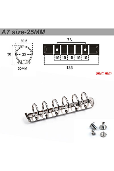 Choice10 A7 Silver 25MM High-quality Metal Ring Binder Clips for Loose Leaf N...
