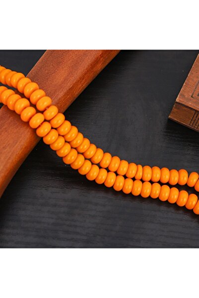 Choice7 72 قطعة من خرز الكريستال الزجاجي البرتقالي، مقاس 5*8 مم، على شكل عداد...