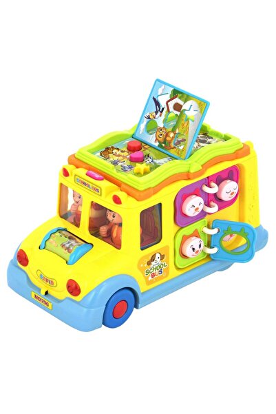 Hola Toys Jucarie educativa Hola - Autobuzul scolar, cu lumini si sunete