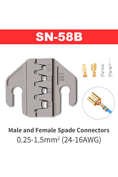 Choice كماشة تجعيد SN-58B، مجموعة فكوك تجعيد، فكوك شق 4 مم، SN-48B/58B/68B/25...