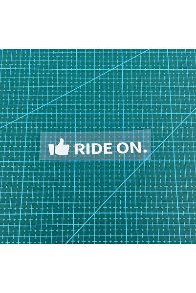 Choice1 10x2.5CM RO-White 1PC RIDE ON Bicycle Frame Stickers Sunscreen MTB Bi...