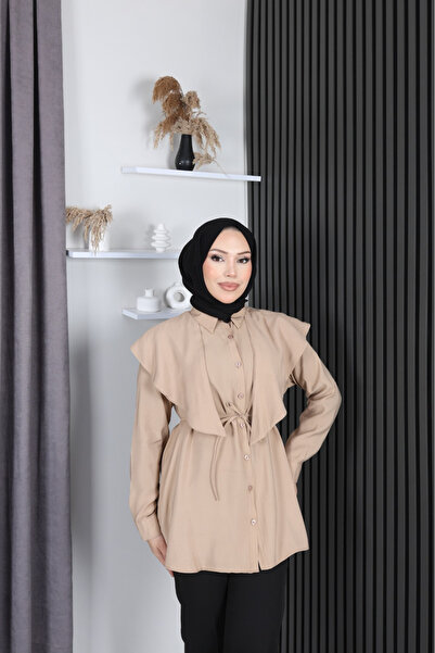 Nergis Neva Butik New Season Cape Modal Tunic