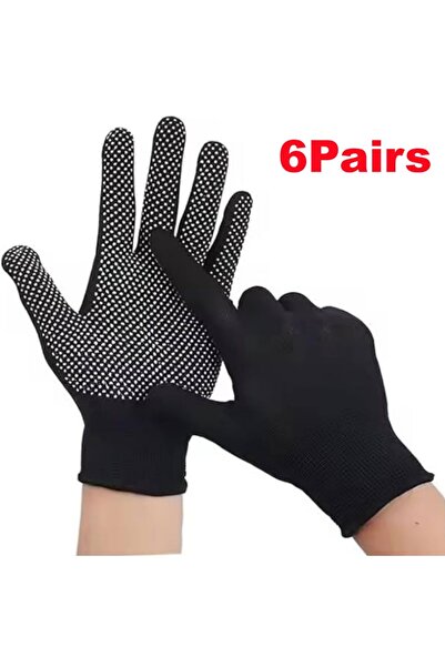 Choice5 قفازات بستنة سوداء مقاس واحد NL050، 6 أزواج (2-12 زوجًا)، قفازات نايل...