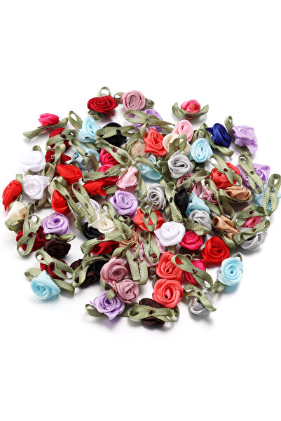 Choice5 مجموعة متنوعة الألوان من 50 قطعة من شرائط الساتان على شكل براعم ورد، ...