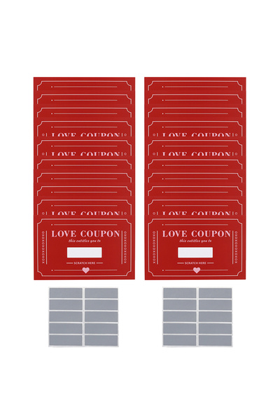 Choice3 20Pcs Red 10Pcs/20Pcs Scratch-Off Love Coup Couple Scratch Off Cards ...