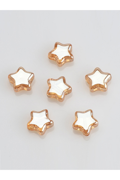 Choice14 HPJ 50pcs/Lot Crystal Star Pendats 8mm Faceted Glass Loose Beads Han...