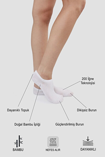 UZN SOCKS Bambus Patike Čarape – Pakovanje od 4 para | Žene i muškarci | Bez ...
