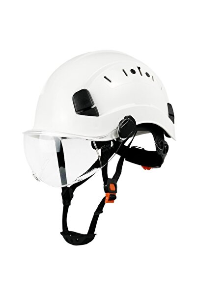 Choice3 خوذة أمان بيضاء معتمدة من الاتحاد الأوروبي (CV CE) للبناء، مزودة بنظا...