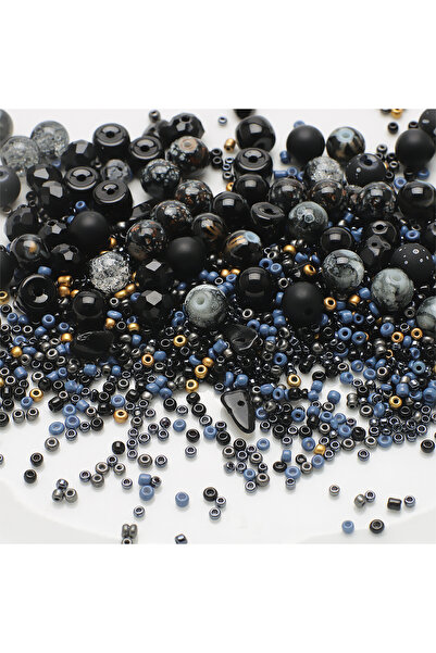 Choice5 black 40g Mixed Size Colorful Czech Glass Seed Beads Loose Round Spac...