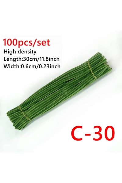Choice9 C-030 100pcs Colorful Chenille Stems Pipe Cleaners Kids Educational T...