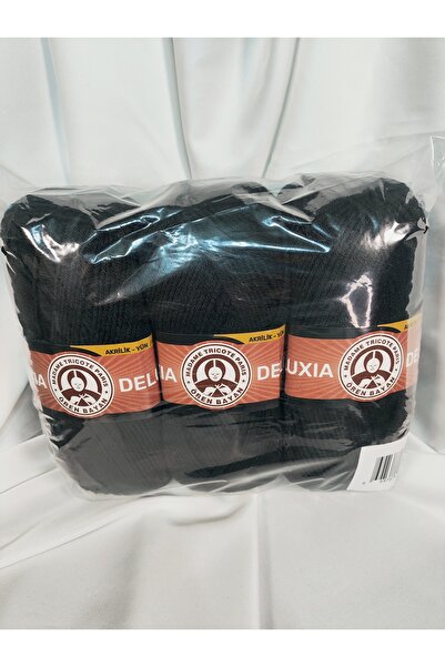 Ören Bayan DELUXIA Siyah El Örgü İpi (3 Adet) - Renk: 999