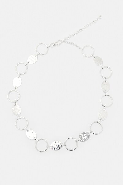 Pull & Bear Metalik yuvarlak detaylı kemer