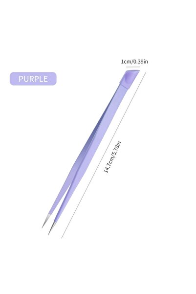 choice2 1pcs purple Double Headed Tweezers Multi-Use Tweezers Silicone Pressi...