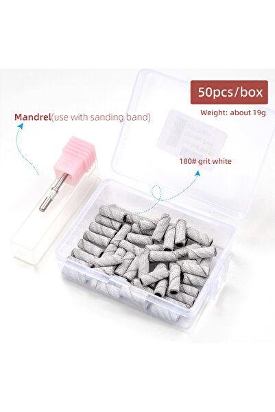 Choice1 Grit 180X50pcs 3.1MM Mini Nail Sanding Bands With Mandrel 3/32" Nail ...