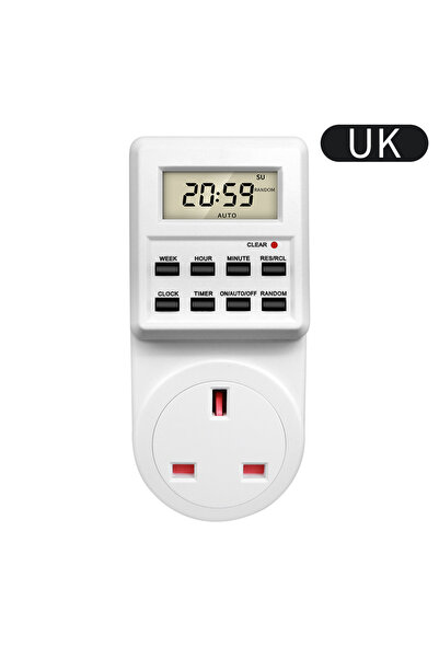 Choice4 UK Plug Electronic Digital Timer Switch Sket 24 Hour Cyclic Kitchen T...
