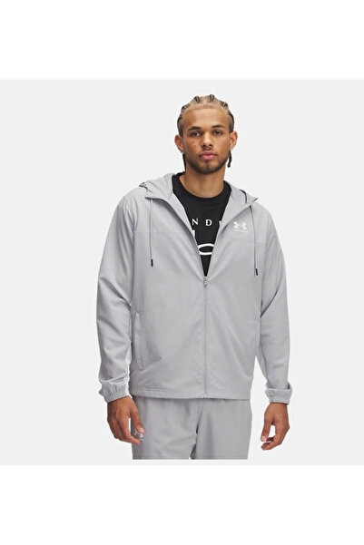 Under Armour Ua Rival Wvn Windbreaker Gray Men's Raincoat & Windbreaker 13901...