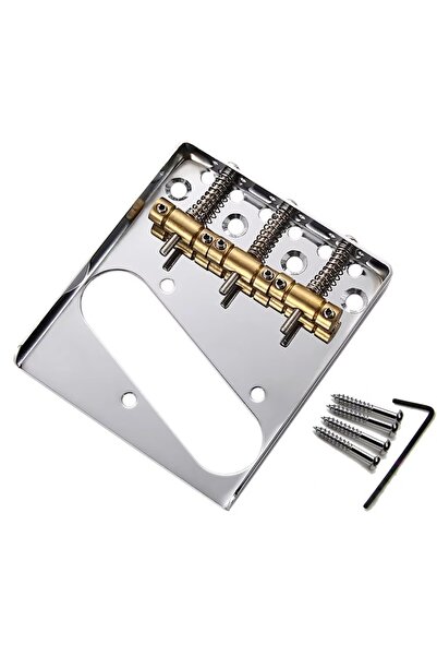 Choice3 Silver-Gold Pro Telecaster TL Bridge Upgrade | 6-Point Brass Saddles ...