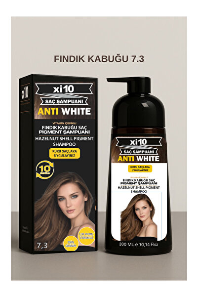 xi10 Beyaz Kapatıcı Şampuan (Fındık Kabuğu 7.3 ) Saç Beyaz Kapatan Şampuan (B...