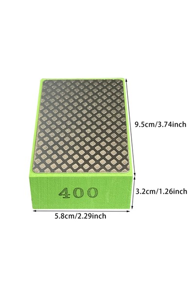 Choice3 وسادات تلميع يدوية ماسية خضراء بشبكة 400، مناسبة للبلاط والزجاج والحج...